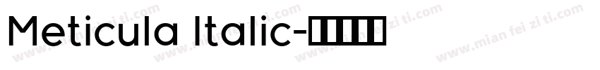 Meticula Italic字体转换